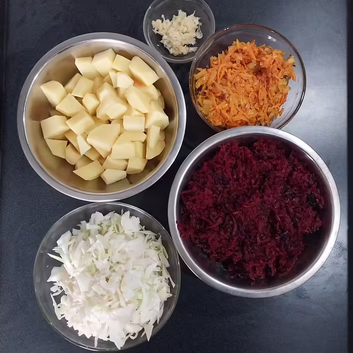 овочеві заготовки для цього етапу