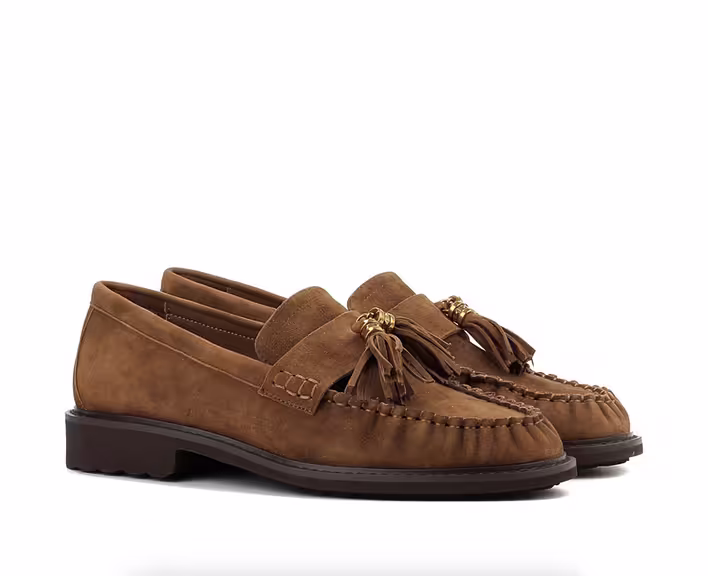 Le'BERDES лофери коричневі з натуральної замші