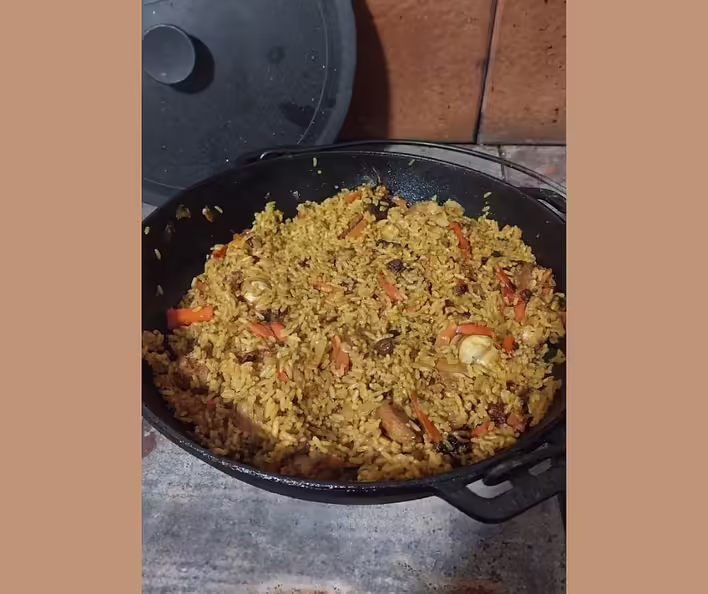 це вже перемішаний плов