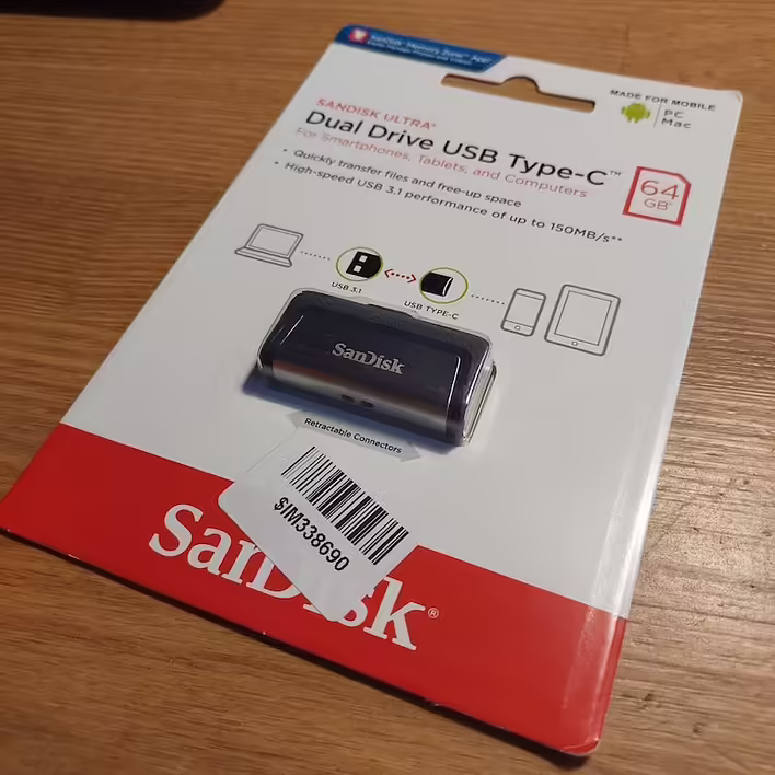 SanDisk Ultra Dual 64GB USB 3.1 + Type-C (SDDDC2-064G-G46)