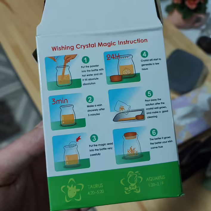 Wishing Crystal інструкція на коробці