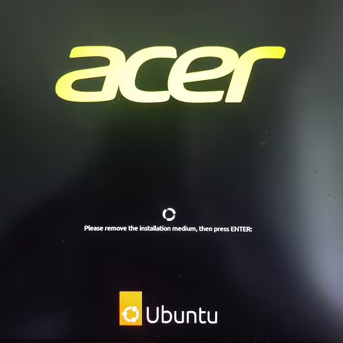 Acer Nitro 5 Ubuntu Loader (Відключіть флешку та натисніть ENTER)