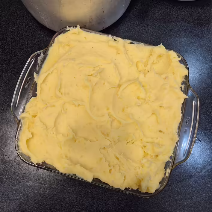 зформований шар з пюре квадратної форми