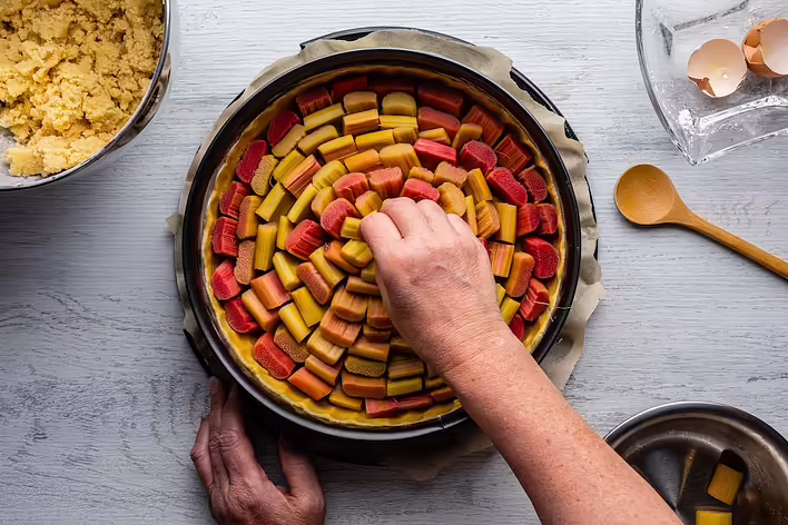 Пиріг з ревінем / румбамбаром