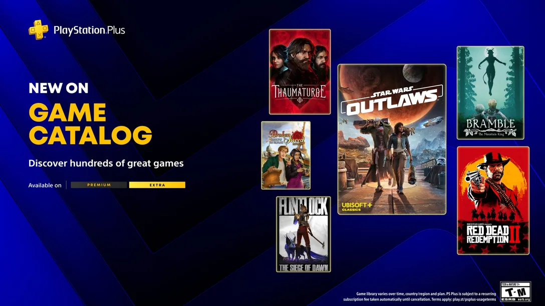 PlayStation Plus w maju: Star Wars Outlaws, Red Dead Redemption 2, Bramble: The Mountain King i inne tytuły