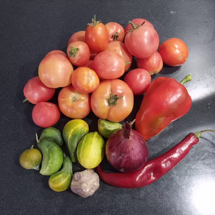 тут всі інгредієнти, крім оливкової олії та грінок