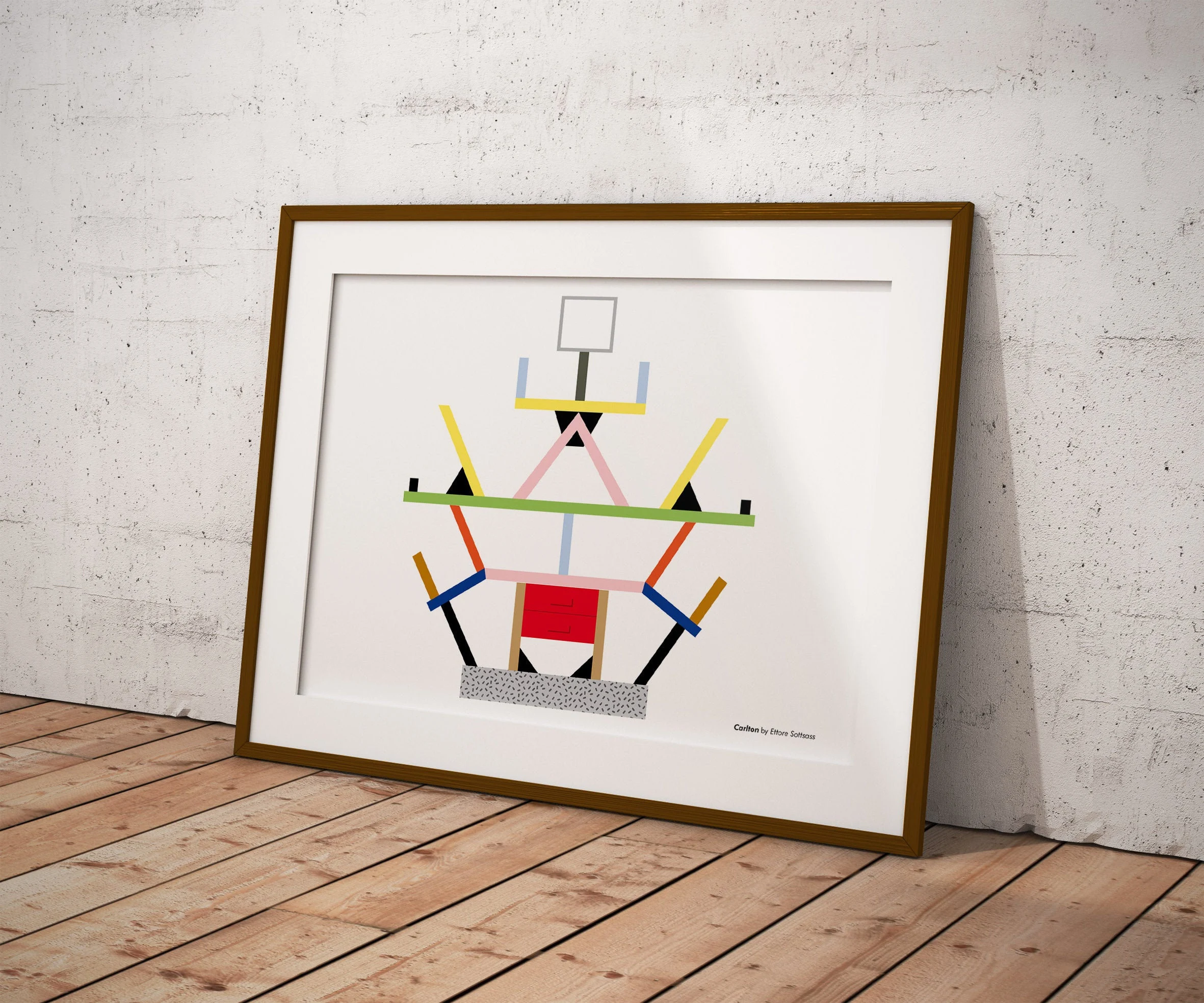 постер з зображенням етажерки Carlton