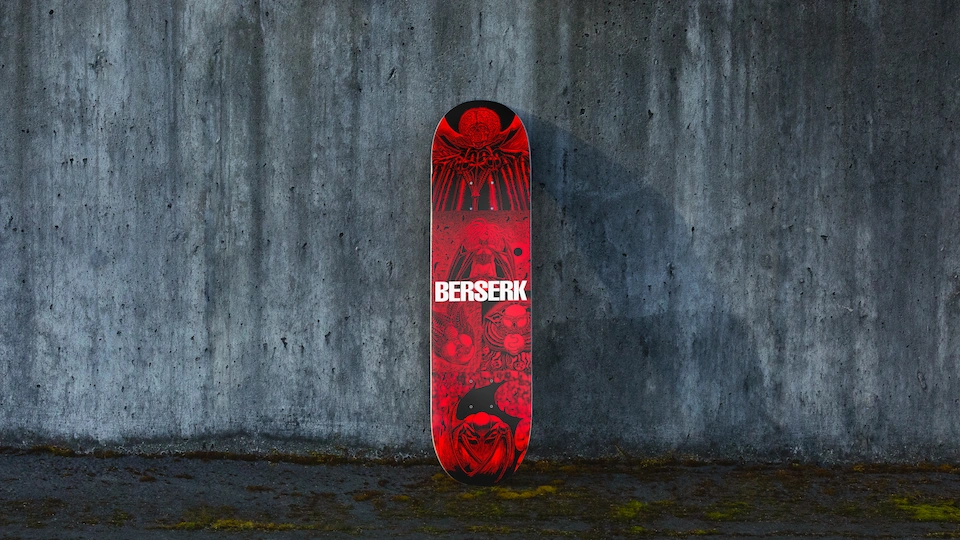 Beitrags-Cover: Berserk: Dark Horse bringt Skateboards mit neuem God Hand-Design zurück