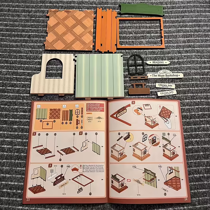 Дерев'яні деталі та інструкція