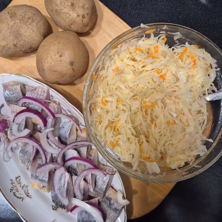 Sauerkraut: einfaches schnelles Schritt-für-Schritt-Rezept mit Fotos