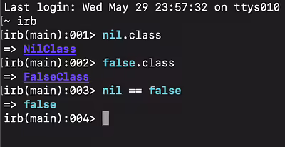 Яка різниця між nil і false в Ruby?